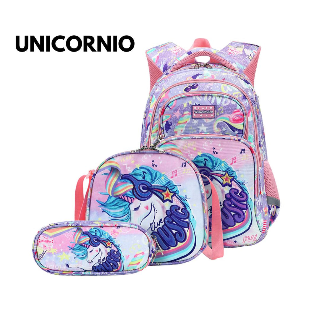 MOCHILA SET 3 PIEZAS PARA NIÑA
