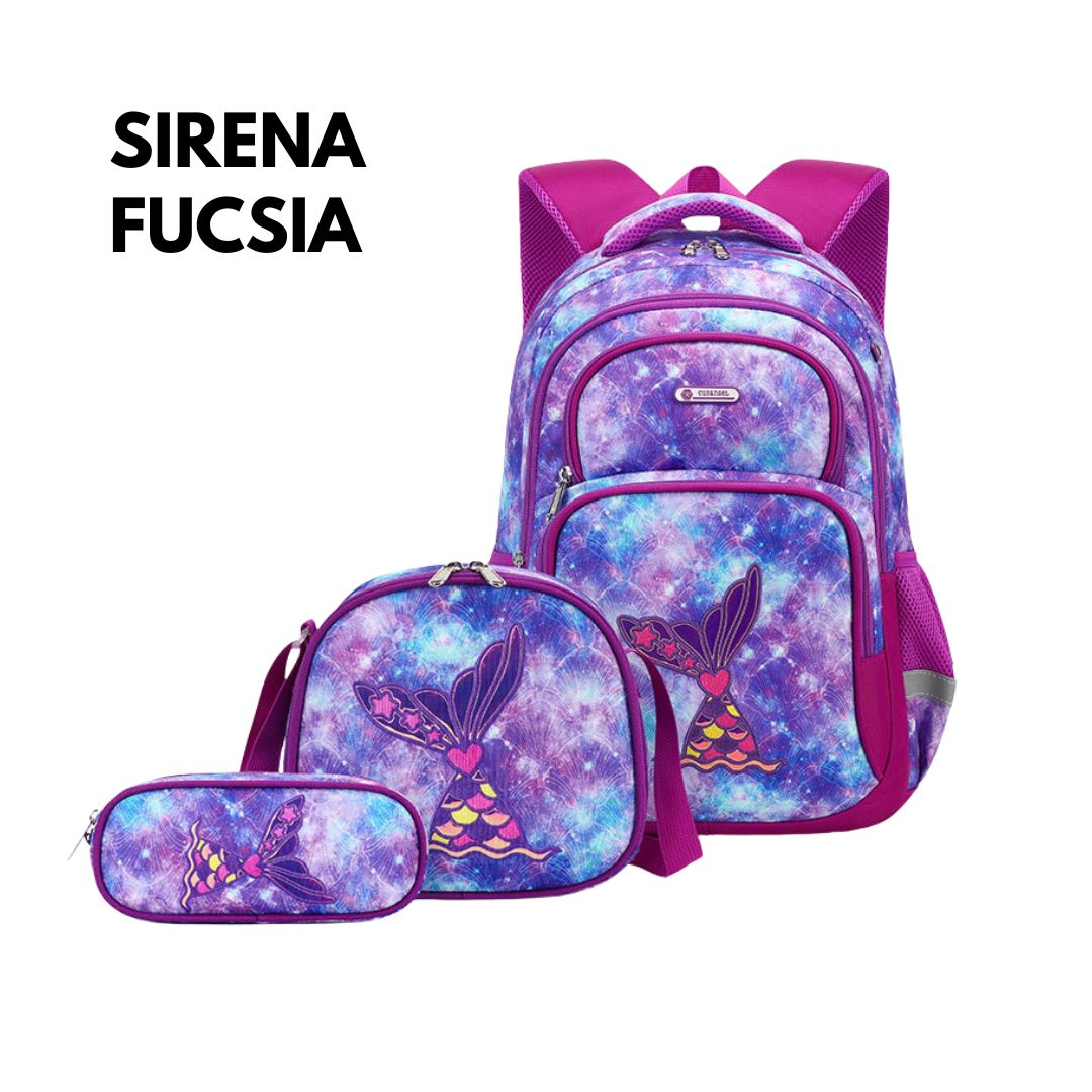 MOCHILA SET 3 PIEZAS PARA NIÑA